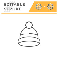Cap editable stroke line icon
