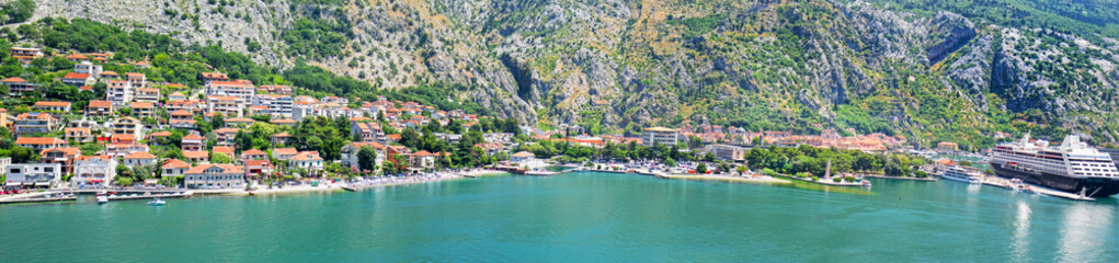 Fototapeta na wymiar Kotor, Montenegro. A fortified town on Montenegro’s Adriatic coast. Old Town area is a UNESCO World Heritage Site, in the Gulf of Kotor in Montenegro