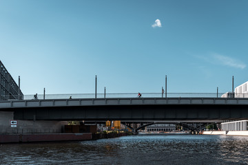 Spree River, Berlin.Sightseeing by boat