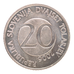 Isolated Tolar Coin - Slovenia