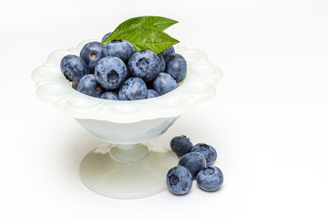 Fresh from the farm blueberries ready to eat.