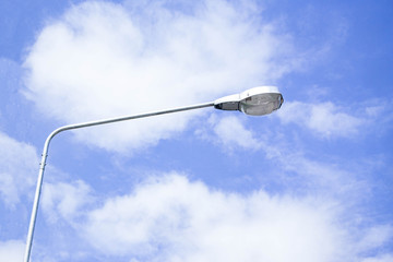 Street light pole on the sky background.