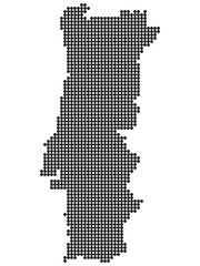 Map of Portugal With Dots Vector Illustration - 279366975