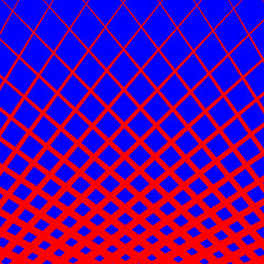 Background from abstract red lines on a blue backdrop. Vector illustration. - 279367502