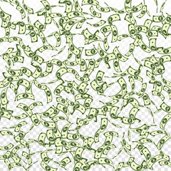 Indian rupee notes falling. Sparse INR bills on tr