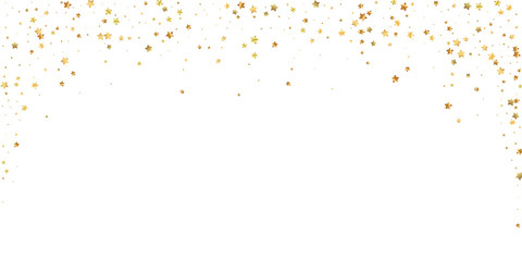 Fototapeta Gold stars random luxury sparkling confetti. Scatt obraz