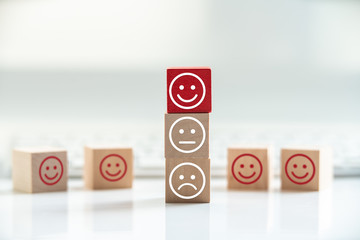 Customer service experience and satisfaction survey concept