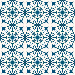 Seamless pattern of decorative tiles