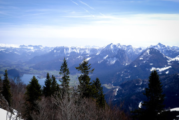Beautiful view of  Sankt Gilgen, Wolfgangsee And Zwolferhorn Mountain Cable Car, Salzkammergut, Austria