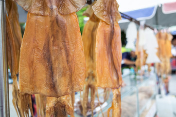 dried squid sell on the street