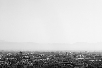 Sofia city black and white