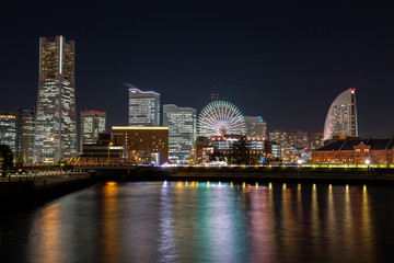 Fototapeta na wymiar 横浜みなとみらいの夜景 / Yokohama Minato Mirai 21