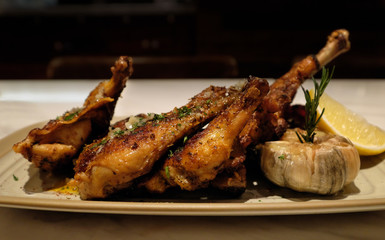 roasted chicken on a plate