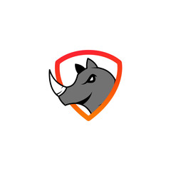 Rhino Logo Design Vector