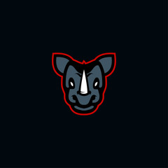 Fototapeta na wymiar Rhino Logo Design Vector