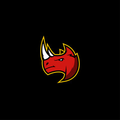 Rhino Logo Design Vector