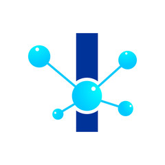 Initial I Molecule Logo