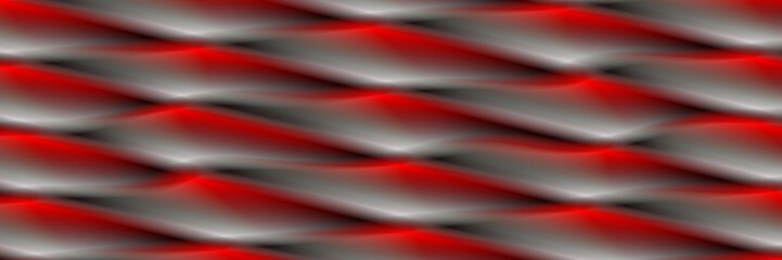 Digital Art, panoramic abstract 3D objects with soft lighting, Germany