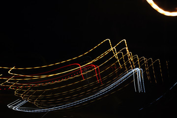 Fototapeta na wymiar Abstract night light background on the move