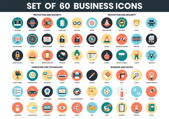 Business icons set for business
