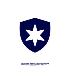 Security icon logo design vector. Protection and Security Vector Line Icons Set. Business Data Protection Technology, Cyber Security, Computer Network Protection. Editable Stroke. Web Icon