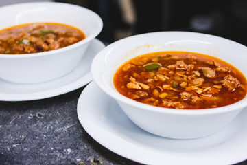 bowl of beans soup