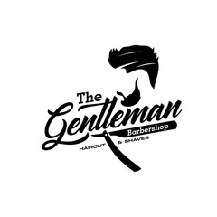 Barbershop logo template Vector