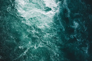 Overhead shot of beautiful textures of water in the ocean © Evan Mcdougall/Wirestock