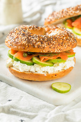Homemade Salmond Lox Sandwich
