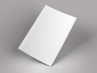 Empty paper sheet in A4 format - 3d illustration