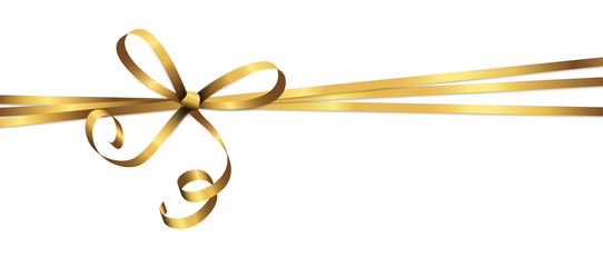 golden colored ribbon bow