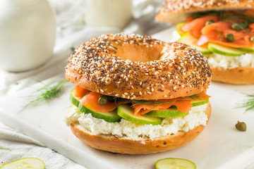 Homemade Salmond Lox Sandwich