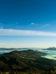 Blu hour in high mountain in Colombia