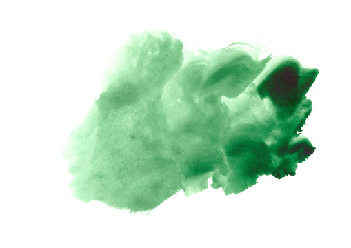 colorful abstract isolated background.Green paint strokes © anwel