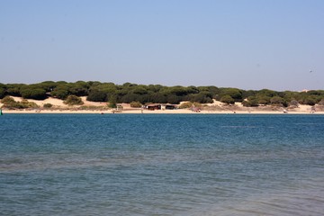 calm sea with blue sky 