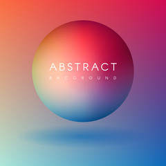 Futuristic colorful liquid colors 3d ball. Astract creative geometric background, wallpaper. Trendy gradient shapes composition
