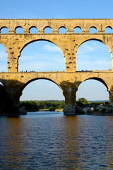 Fototapeta premium Roman aqueduct Pont di Gard in Departement Gard in Southern France