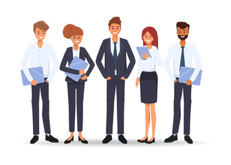 Group of business people in teamwork character seminar scene in office. Join and meeting employee in corporate.