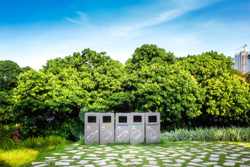 Chinese garbage sorting bin