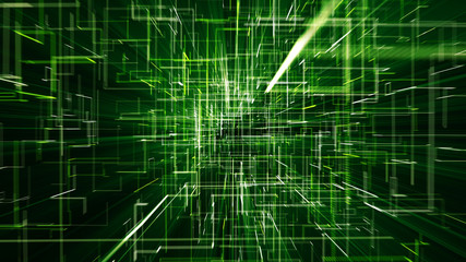 3D illustration of network connection dots and lines. Technology background.