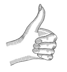 Female hand showing symbol like.