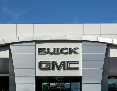 Buick GMC Automobile Dealership Exterior And Logo.