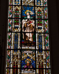 St. Teresa and St. Thomas.  Stained glass