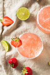 Homemade Red Strawberry Margarita