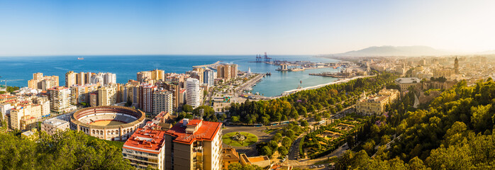 Vista panorámica de la ciudad de Málaga