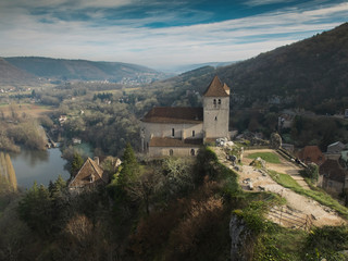 Fototapeta na wymiar FRANCE - ST CIRQ LAPOPIE (Lot) - village panorama 1