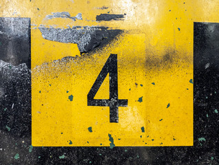Written Wording in Distressed State Typography Found Number 4