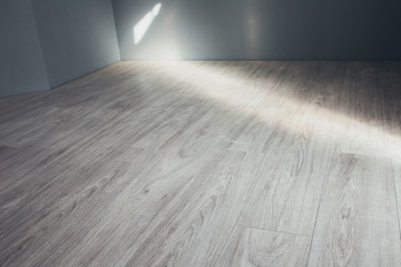 Floating floor - laminate in the interior of a country house - wood imitation - practical and inexpensive flooring