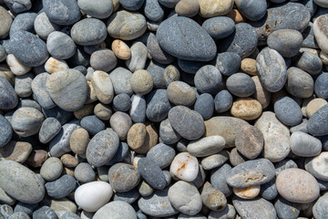 Fototapeta na wymiar Pebbles from a pebble beach