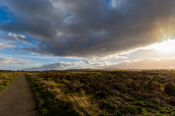 Footpath at culloden moor battlefield